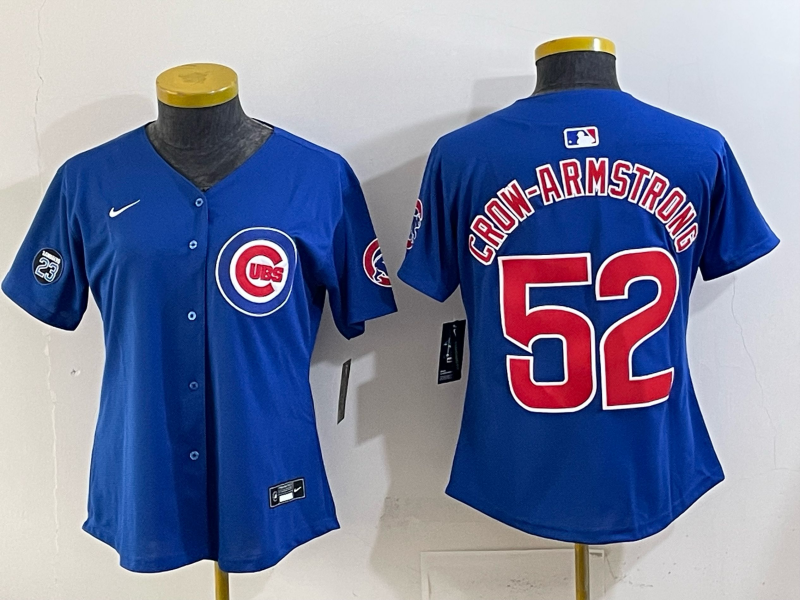 Youth Chicago Cubs #52 Crow Armstrong Blue Nike MLB 2025 Jersey 001->mlb hats->Sports Caps